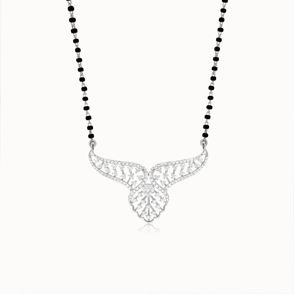Jhanvi Diamond Double Hook Pendant with Chain