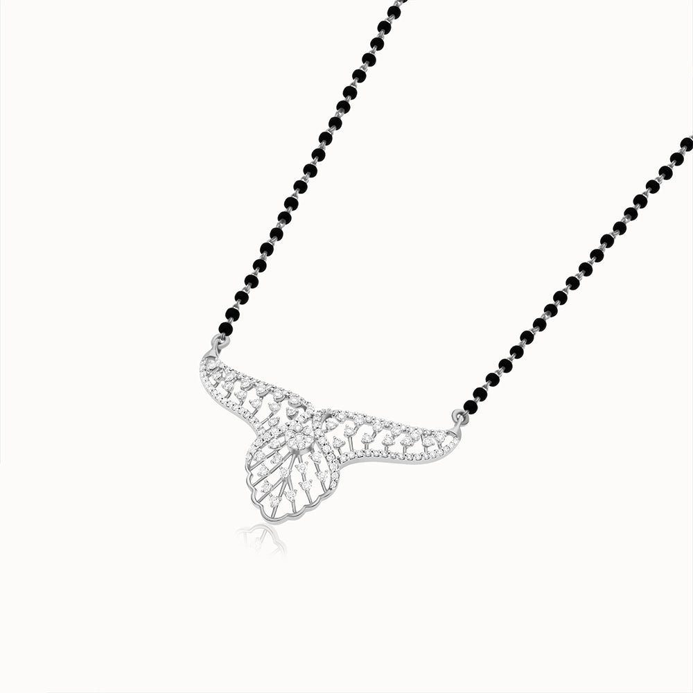 Jhanvi Diamond Double Hook Pendant with Chain