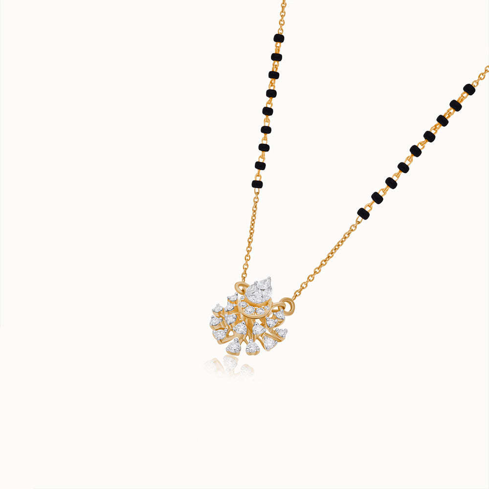 Kashvi Diamond Double Hook Pendant with Chain